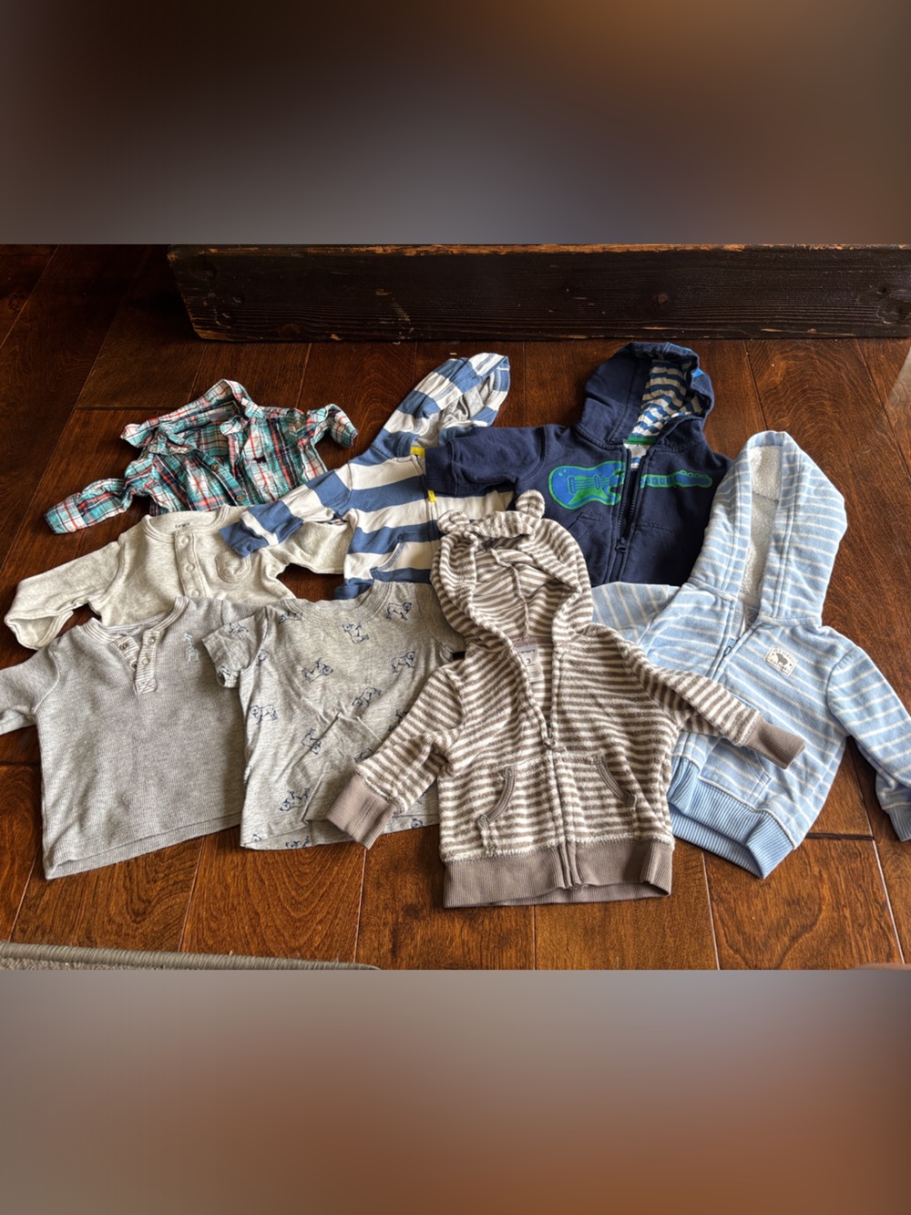 Baby Boys Mixed Tops Bundle - Blues, Gray, Green